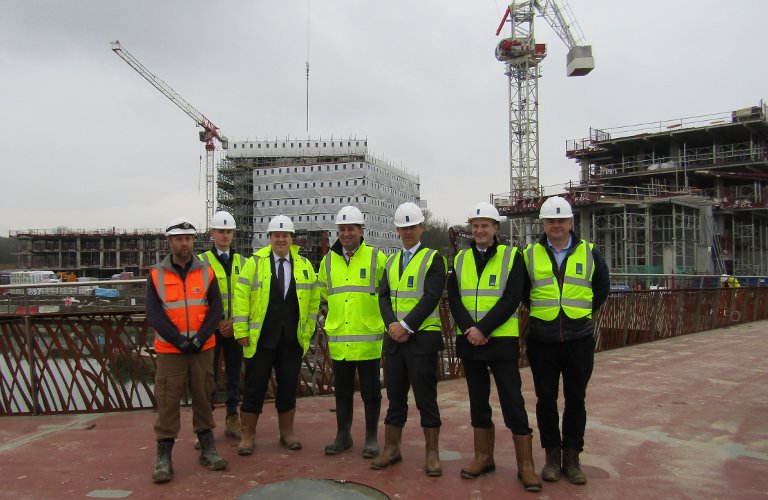 Mark Lancaster visits Land & Water Group's project site